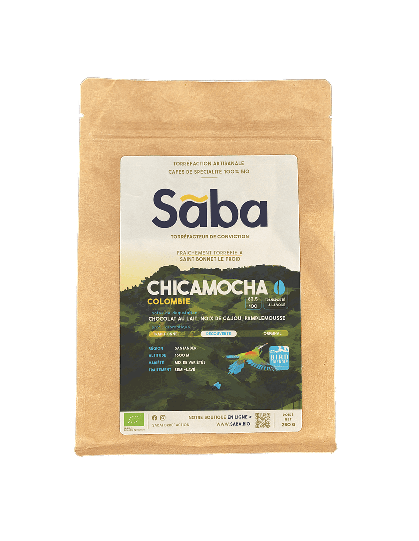 Sāba torréfaction - packaging Chicamocha - Colombie - voile