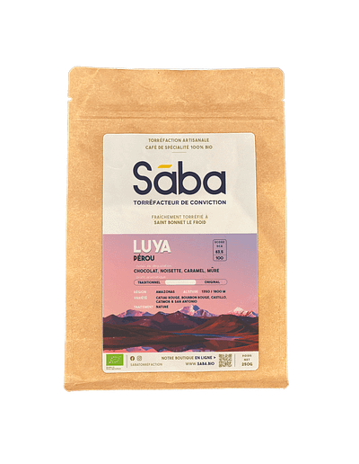 Sāba torréfaction - packaging Luya - Pérou