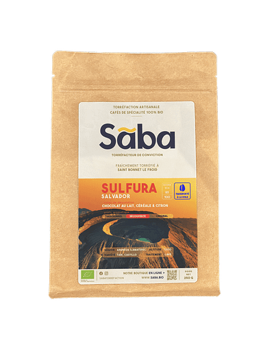Sāba torréfaction - packaging Sulfura - Salvador - voile