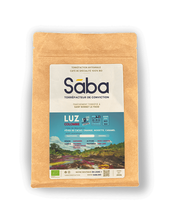 Sāba torréfaction - packaging Colombie Luz