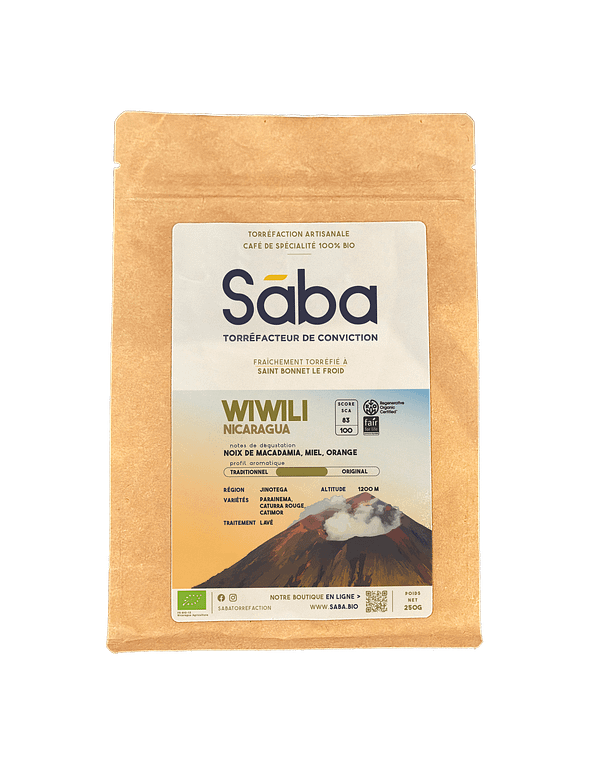 Sāba torréfaction - packaging Nicaragua Wiwili