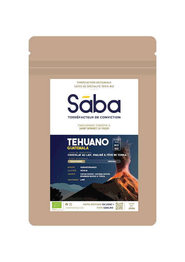 Sāba torréfaction - packaging Tehuano - Guatemala
