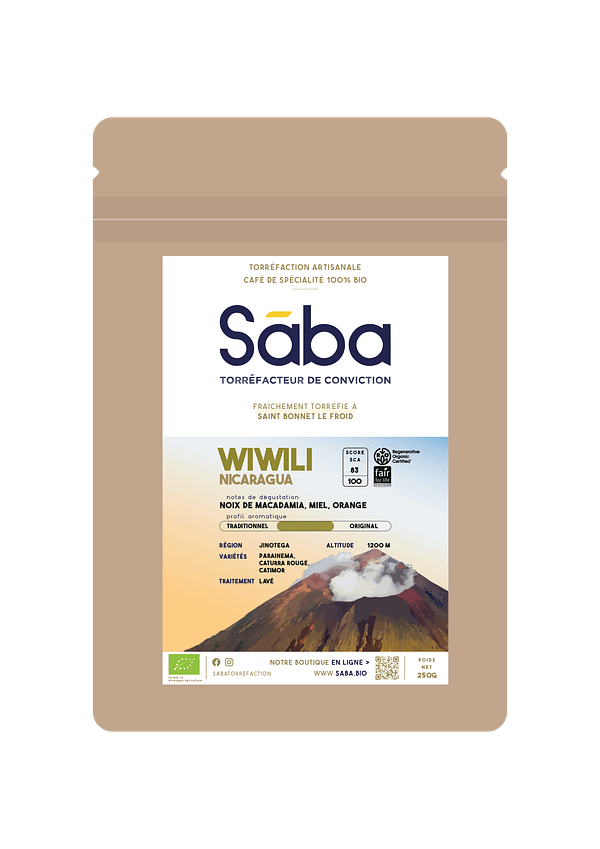 Sāba torréfaction - packaging Nicaragua Wiwili