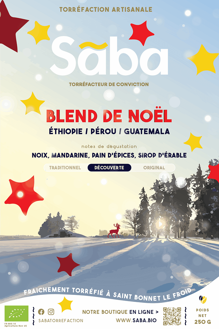Sāba torréfaction - Packaging Blend de Noël